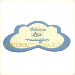 tapis bébé avec texte forme nuage enfant bebe decoration