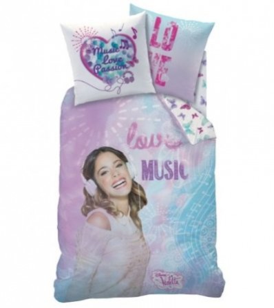 housse de couette Violetta pastel rose et bleu violetta chante avec casque housse + taie 140 x 200.jpg