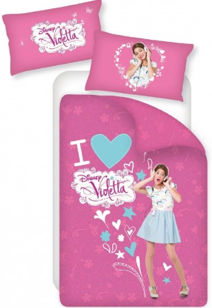 parure couette housse et taie d'oreiller rose avec violetta imprimé cadeau pour fille de 6 ans à 12 ans linge de lit violetta.jpg