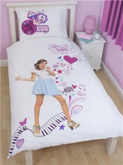 Housse de couette Violetta disney 1 place 140 x 190 avec taie d'oreiller parure couette violetta pas cher.jpg