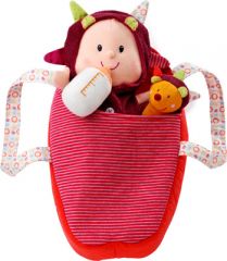 bebé poupée en tissu avec son doudou et son couffin cadeau petite fille à partir de 2 ans bebe lilliputiens bebe lucy.png