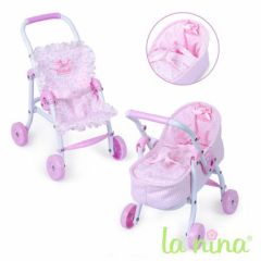 jouet fille 2 ans landeau poussette combiné cadeau jouet imitation à pousser pour jouer à la maman cadeau noel anniversaire fille 2 ans 3 ans 4 ans.jpg