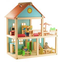 cadeau fille 3 ans, 4 ans maison de poupee en bois avec personnage à transporter.jpg