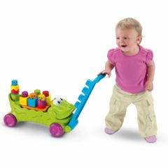 jouet à tirer crocodile empilement pièce jouer tirer manipuler cadeau enfant 12 mois