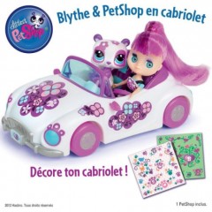 cabriolet blythe et petshop idee cadeau fille 4 ans, 5 ans, 6 ans, 7 ans, 8 ans cabriolet voiture de sport à décorer avec sticker cadeau petshop pas cher.jpg