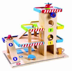 garage en bois 2 ans, 3 ans, garage et véhicule en bois jouet educatif enfant fille ou garçon.jpg