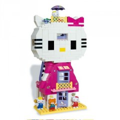 cadeau hello kitty 3 ans, 4 ans, 5 ans, 6 ans, 7 ans, 8 ans, Jeu de brique et construction hello kitty à construire duplex hello kitty.jpg