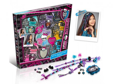 coiffure monster high cadeau fille activités manuelles et atebas perles monster high pour cheveux cadeau 6 ans à 12 ans.jpg