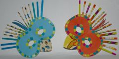 masque facile à fabriquer assistante maternelle educateur animateur ecole maternelle avec materiel recuperation papier peint papier fantaisie
