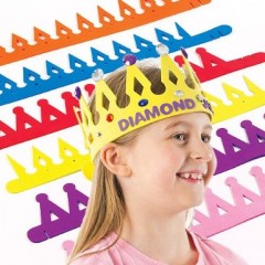 activités manuelles couronne des rois à décorer en mousse de couleur pour enfant à décorer avec gommettes, autocollants pas cher.jpg