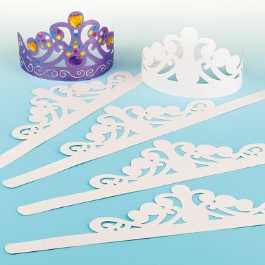 courronne pour fille en papier blanc épais à décorer couronne princesse avec diadème à décorer activités manuelles anniversaire princesse ou galette des rois.jpg