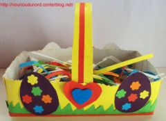 bricolage panier de pâques pour ramasser les oeufs bricolage enfant ecole centre de loisirs pour paques