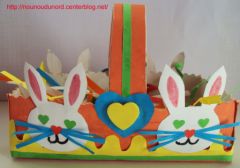 panier paques à fabriquer avec les enfants carton collage paques fabrication panier ecole maternelle bricolage