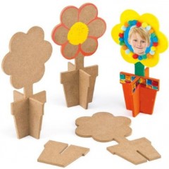 cadre en bois fleurs à décorer cadeau fete des meres ecole maternelle matériel pas cher pour cadeau à fabriquer enfant.jpg