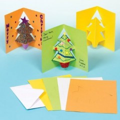 carte de noel à décorer activités manuelles enfants decorer une carte de noel sapin facile pas cher.jpg