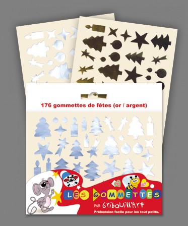 gommettes de noel pour loisirs creatifs sticker argent et dore noel maternelle pas cher pour enfant decorer carte de noel.png