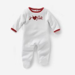 pyjama noel texte j'aime noel de la naissance au 2 ans pyjama de noel pour bebe blanc et rouge pas cher