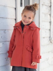 manteau fille 2 ans au 12 ans en drap laine pas cher classique mode pour petite fille orange ou bleu marine.jpg