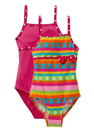 enfant maillot de bain fille pas cher lot de deux polyamide et elastane maillot 1 pièce pour fille de 4 ans, 6 ans, 8 ans, 10 ans et 12 ans.jpg