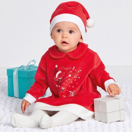 Noël Bébé Enfants Filles Rayé Princesse Robe de Noël Tenues Vêtements