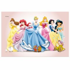 decoration disque azyme rectangulaire pour gâteau anniversaire princesse deco à poser sur grand gâteau