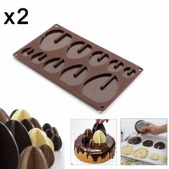 plaque lekue pour préparer oeuf en chocolat decoration de gâteau origina 4 tailles oeuf 3 D en chocolat