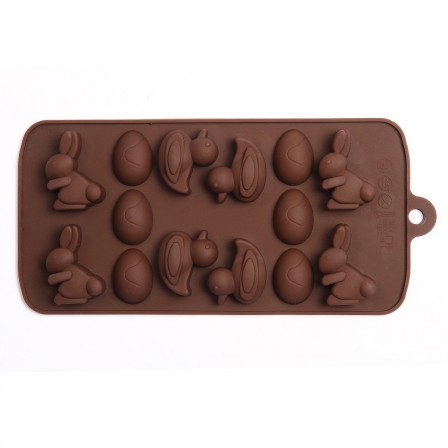 moule chocolat de paques 14 empreintes pour faire lapin, oeufs, canards chocolat de paques moule silicone chocolat de paques pas cher.jpg