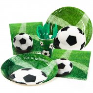 football vaisselle carton anniversaire ou fete enfant ado adultes assiettes gobelets serviettes foot pas cher kit complet.jpg