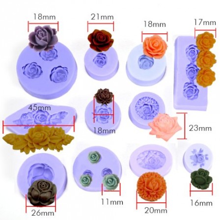 fleurs en pate à sucre decoration gateau patisserie dessert moule pour deco sucré cuisine creative facile avec moule alimentaire en silicone.jpg