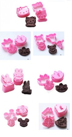 emporte pièce  poussoir forme hello kitty mickey chipmunks lapin chat winnie l'ourson faire biscuit avec pate sablée pour enfant emporte pièce poussoir enfant.png