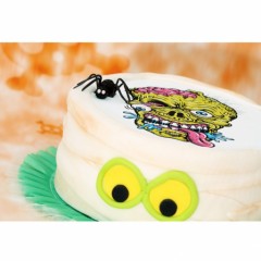 halloween disque alimentaire en azyme sucre à poser sur gâteau tête de mort decoration grand gâteau halloween.jpg