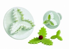 emporte pièce poussoir feuille de houx pas cher pour deco gateau en pate d'amande pate à sucre faire sa deco de noel pour patissserie facile et pas cher.jpg