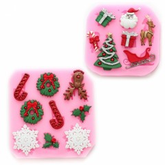moule silicone pâte à sucre noel père noel sapin deco de noel accessoire decoration sucre ou amande noel pas cher et facile.jpg