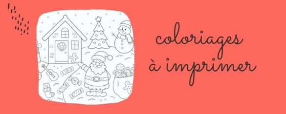 bannière coloriage noel