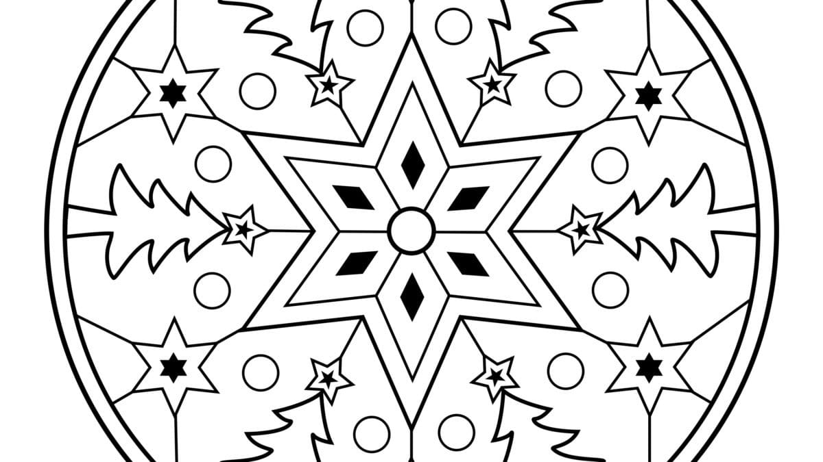 Mandala de noël gratuit à imprimer