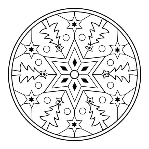 mandala noel à imprimer