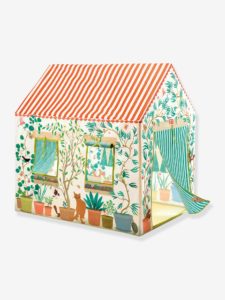 maison en maison en tissu avec porte et fenêtre décorée nature