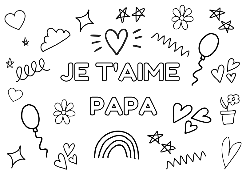 coloriages fête des pères à imprimer  Un max d'idées