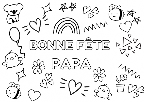 coloriages fête des pères à imprimer - Un max d'idées
