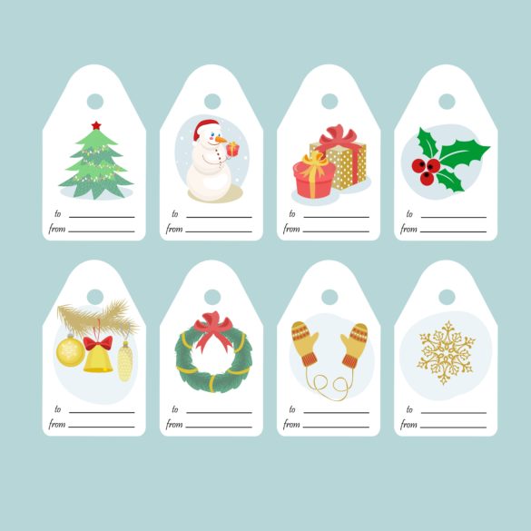 tag et etiquettes pour cadeau