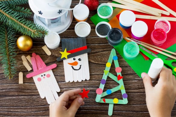 idées créatives art plastique avec les enfants pour noel