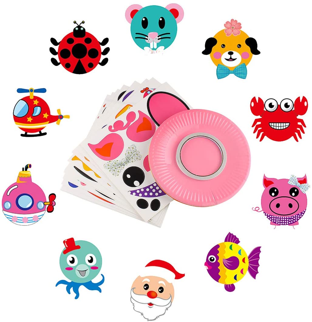kit créatif assiettes et autocollants diy enfant