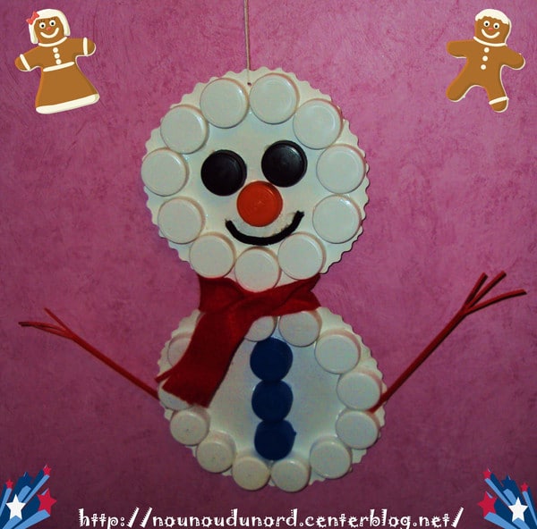 bonhomme de neige, idée bricolage de noel avec les petits chez une nounou, à l’école en petite section, au centre de loisirs, à la maison