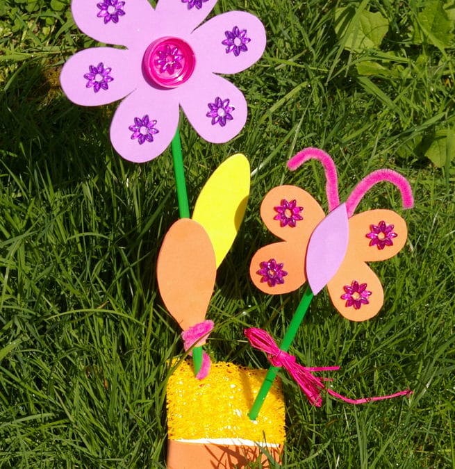 idée simple et facile pour bricoler avec les enfants – idée créative pour la fête des mères à réaliser à l’école ou chez une assistante maternelle