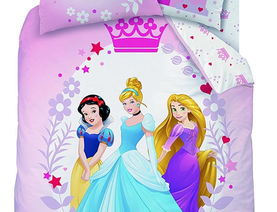 Housse de couette pour fille : princesses disney : la housse de couette et la taie d’oreiller pour un lit de princesse