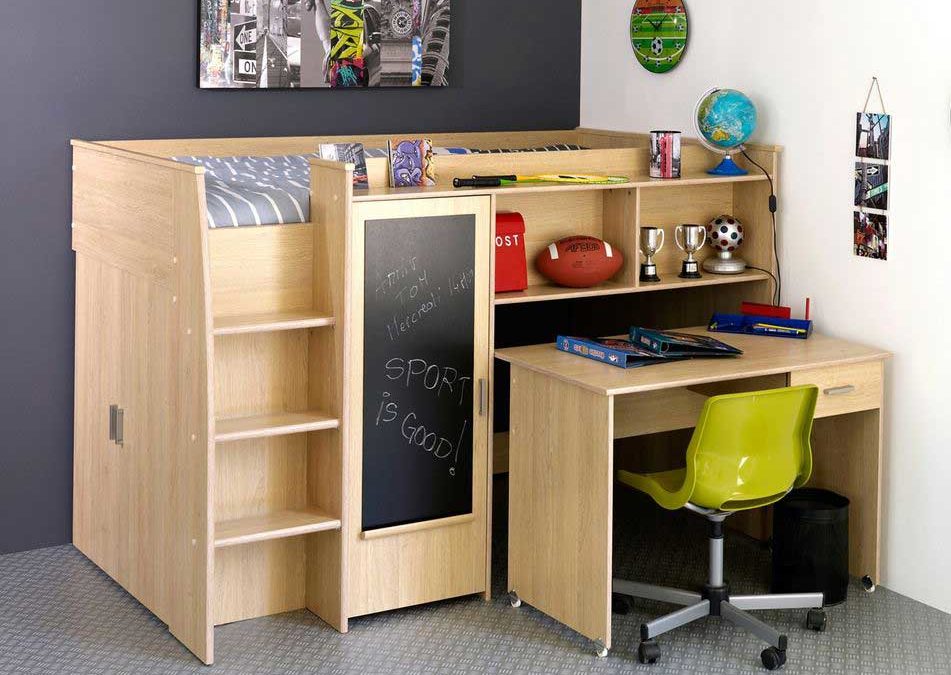 Lit Combine Blanc Pour Chambre D Enfant Pas Cher Lit Commode