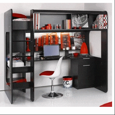 Get Chambre Ado Fille Moderne Avec Lit Mezzanine PNG