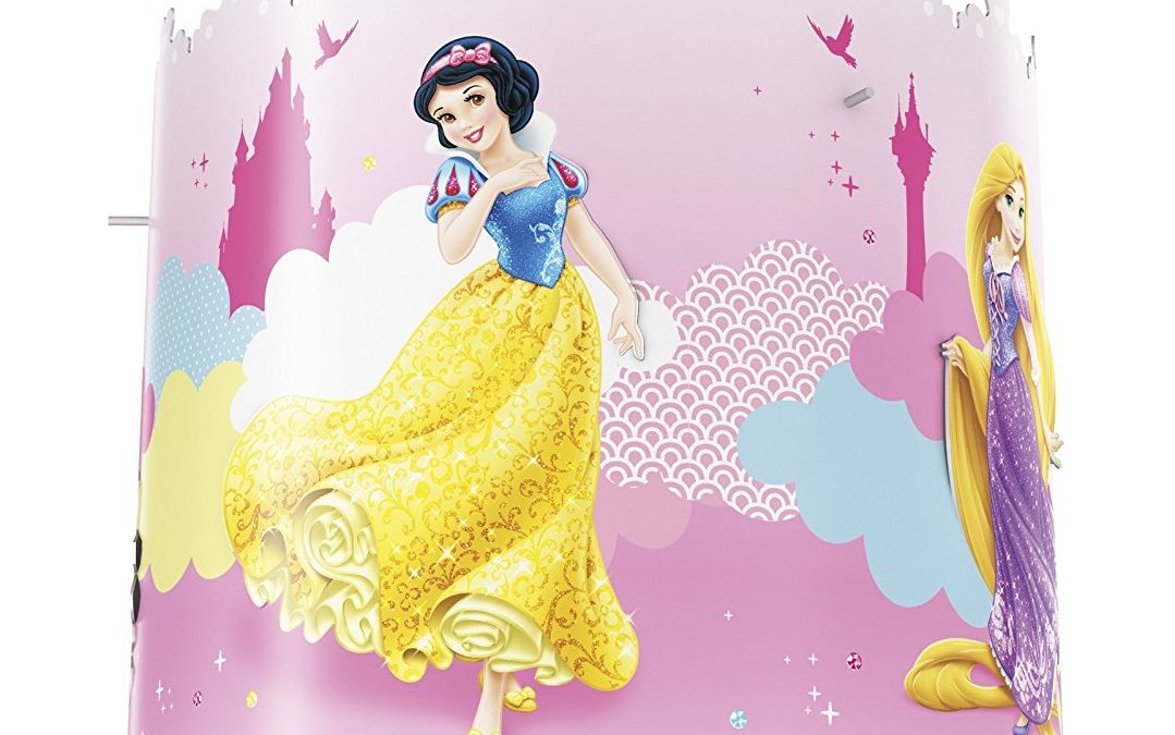lampe à poser, lampe de chevet, luminaire de princesses disney pour décorer une chambre de princesse