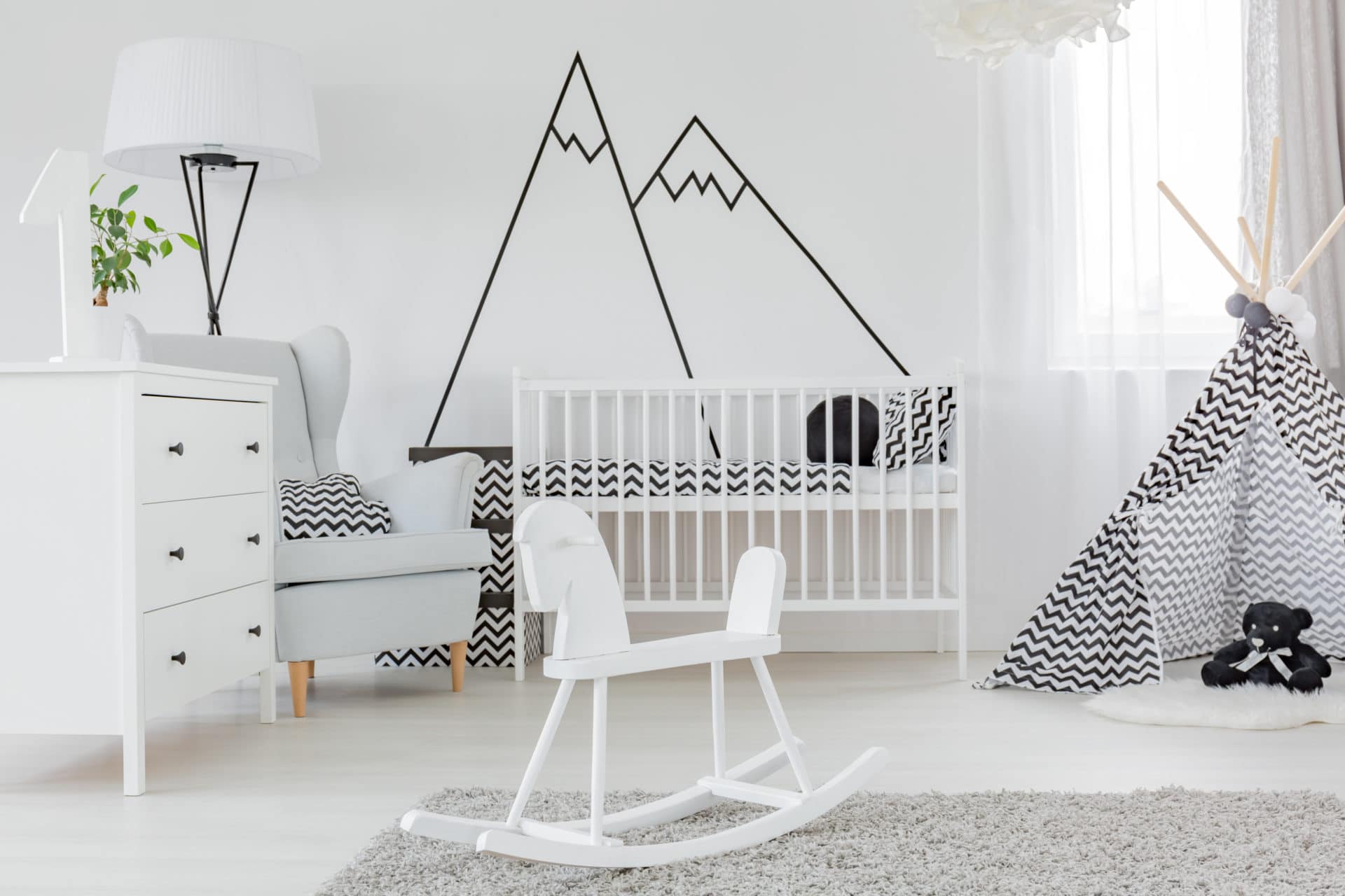 Noir Et Blanc Idees Deco Pour Chambre Bebe Enfant Un Max D Idees