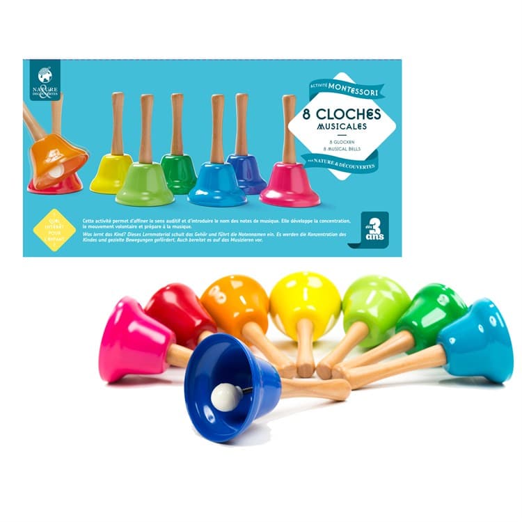 des cloches musicales pour découvrir les sons